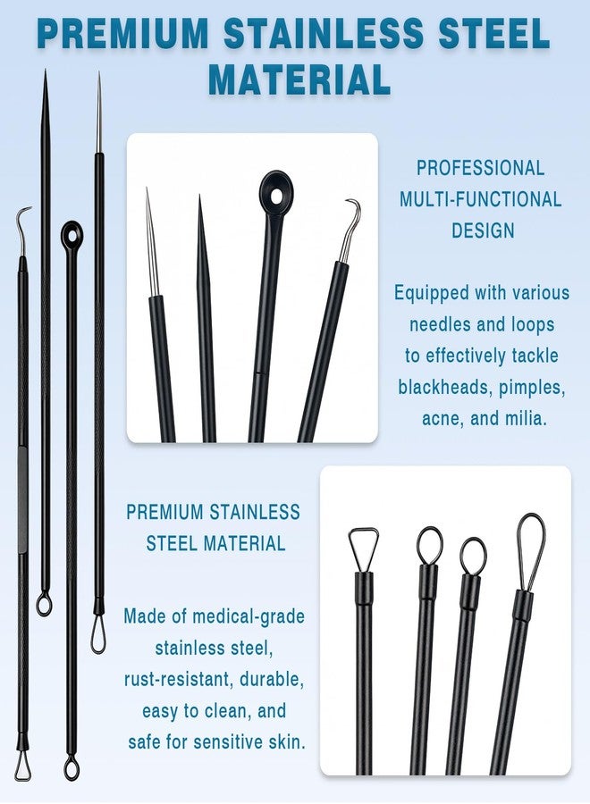 Brvlsoc Blackhead Remover Tool Kit – 4-Piece Stainless Steel Acne & Pimple Set | Whitehead & Zit Extractor with Non-Slip Handles （2 Sets） - Image 5