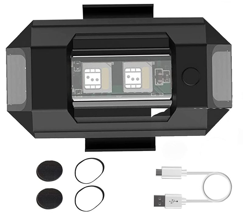 1 pc of Safety Signal Warning Blinking Strobe Multicolor Led Light with USB Rechargeable Multipurpose IP67 Waterproof for Motorbike, Helmet, Drone, Bicycle, Toys, Travelling, Car, Truck (1Pc.)