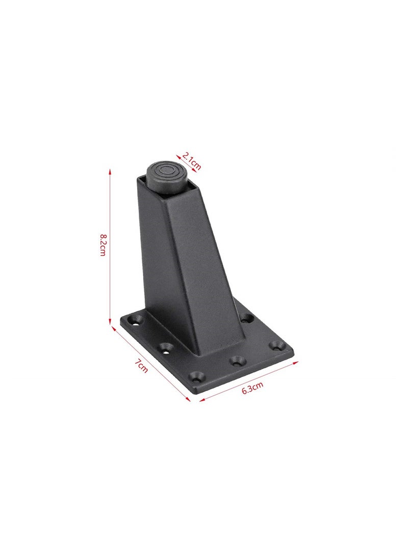 Adjustable Furniture Legs, 4Pcs Aluminum Alloy Oblique Tapered Legs Kitchen Feet Chair Legs for Sofa Table Cabinet Worktop Bar TV Desk Support Legs (Black) - Image 3