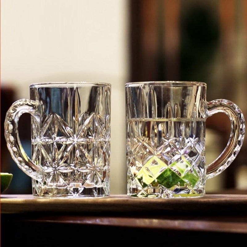Your Shoppy Beer Mug Glass 400ml Set 2Pieces Beer Glasses Clear 2  - Image 1