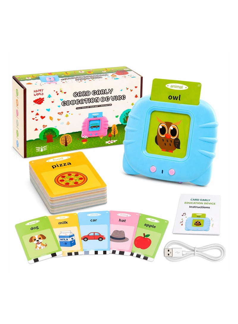 Maanys Talking Flash Cards Learning Toy for Toddlers 1–6 Years, 224 Sight Words with Sound, British English Pronunciation, Interactive Preschool Educational Toy, Birthday Gift for Boys & Girls - Image 1