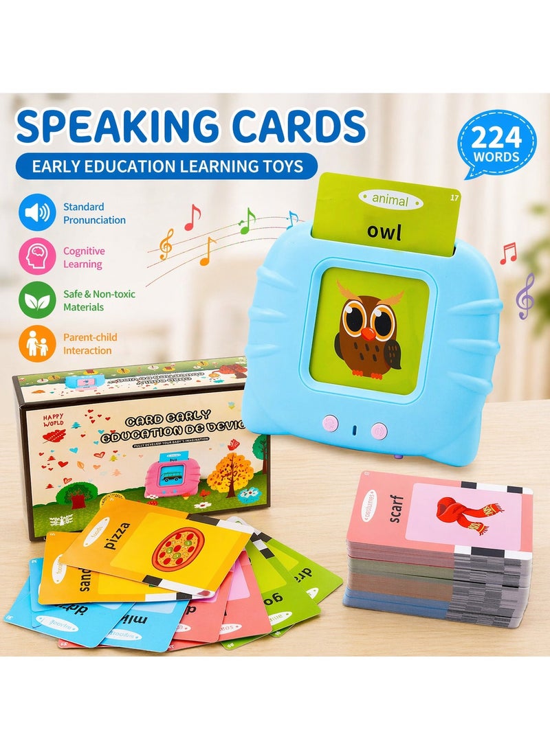 Maanys Talking Flash Cards Learning Toy for Toddlers 1–6 Years, 224 Sight Words with Sound, British English Pronunciation, Interactive Preschool Educational Toy, Birthday Gift for Boys & Girls - Image 4