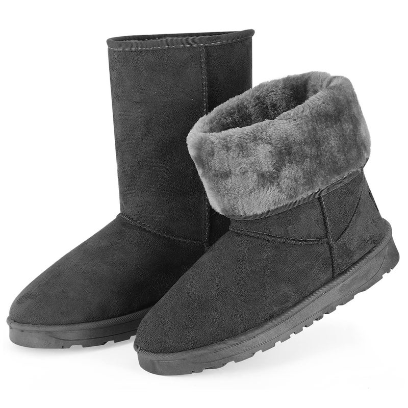 Moclever Boots for Women Snow Winter, Women Ladies Winter Snow Boots Warm Insulated Comfortable Waterproof Faux Suede Mid-Calf Boots - Image 1