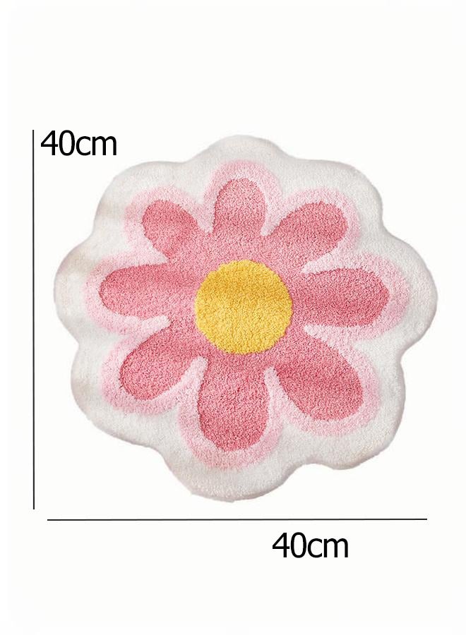 Carpet Floor Mat,Soft Floor Mat,Special Shape Rug,Flower Shaped Rug,Anti-Slip Floor Mat,Imitation Cashmere Material Floor Mat,Applies To Living Room Bedroom Sofa Coffee Table Kitchen Rug Decorative  - Image 2