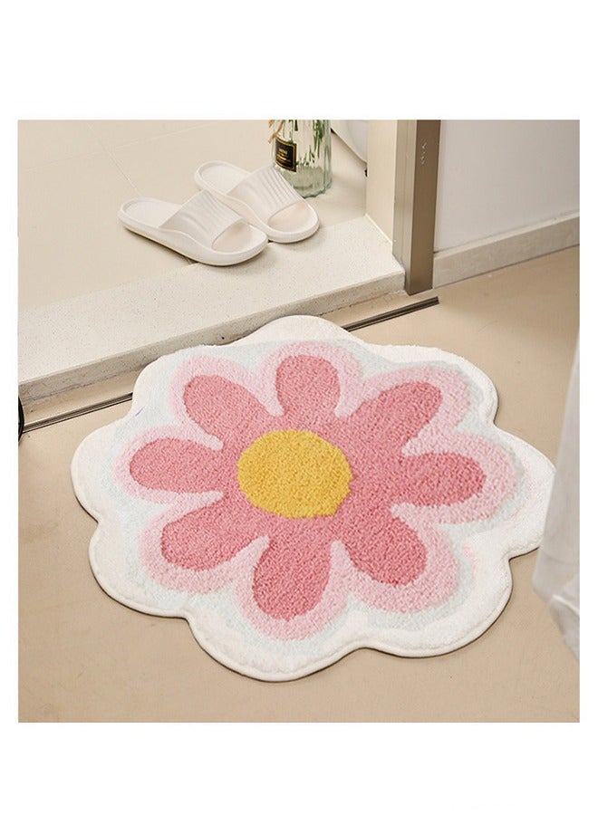 Carpet Floor Mat,Soft Floor Mat,Special Shape Rug,Flower Shaped Rug,Anti-Slip Floor Mat,Imitation Cashmere Material Floor Mat,Applies To Living Room Bedroom Sofa Coffee Table Kitchen Rug Decorative  - Image 4