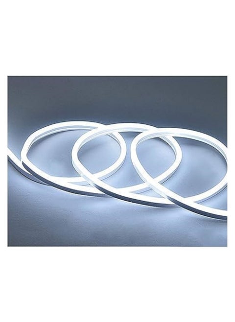 IP65 Waterproof Flexible Neon Light Strip with Adapter, White, 4m