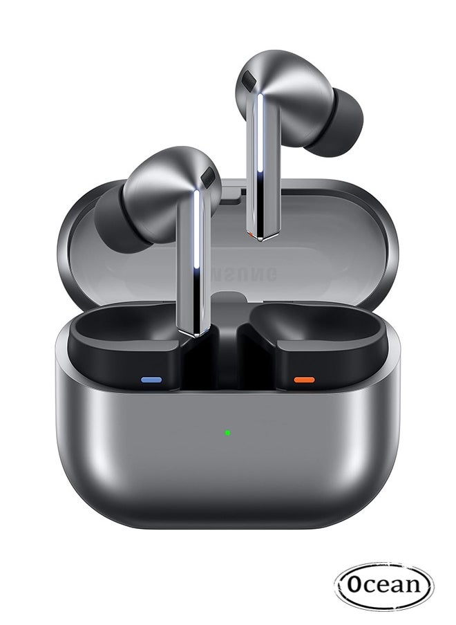Ocean Buds 3 Pro Wireless Bluetooth Headphones, Active Noise Canceling (ANC), Adaptive Noise Canceling, 360 Audio, In-Ear Headphones with Hi-Fi Sound, Compatible with Samsung, Silver  - Image 1