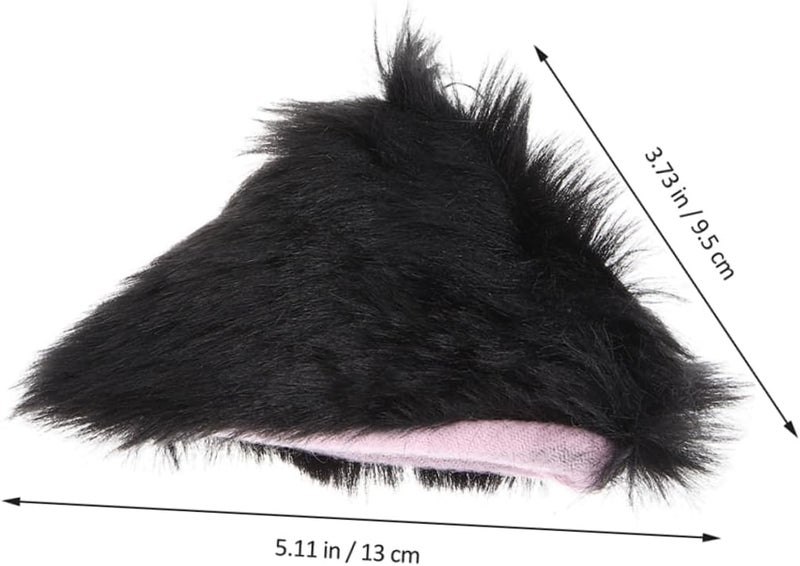 Ciieeo 2Pairs Plush Cat Ears for Adhesive Decorations Soft Durable Ear Covers for Bicycle Snowboard Helmets Cute Stylish Accessory - Image 2