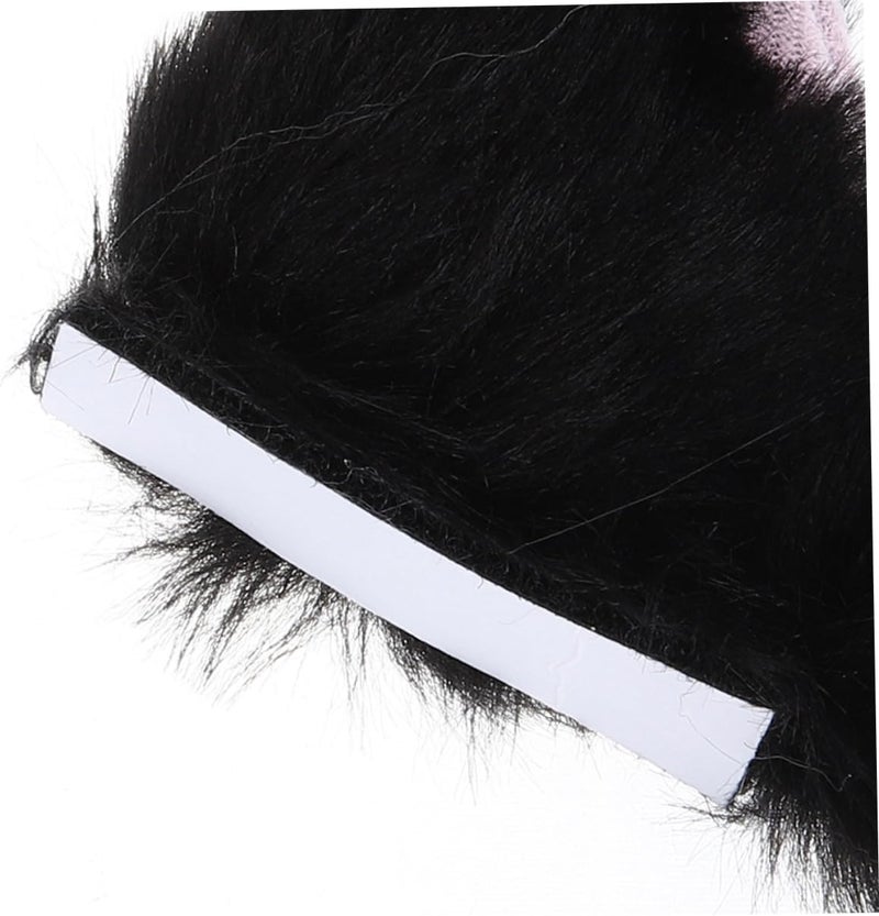 Ciieeo 2Pairs Plush Cat Ears for Adhesive Decorations Soft Durable Ear Covers for Bicycle Snowboard Helmets Cute Stylish Accessory - Image 3