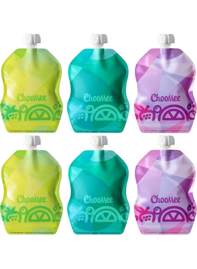 تشو مي Reusable Baby Food Pouches, SnakPack | Secure Double Lock Zipper (TropiColor) - Image 1