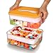 WillingHeart Kids Toys Storage Organizer for Lego Clear Building Blocks Container Box with Baseplate Lids 2 Layers Stackable Playroom Organization Bin Portable Drawers Bricks Puzzle Board Craft Compartments Case - Image 3