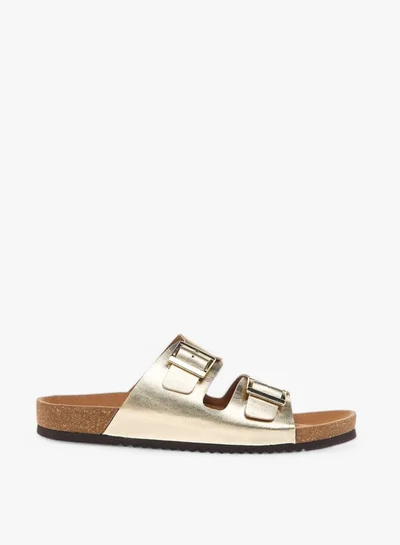 Paprika Women's Buckle Accent Slip-On Sandals