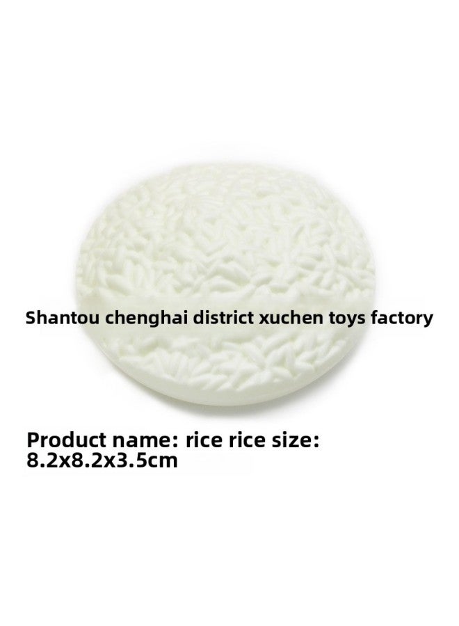 Sample Special Chinese Breakfast Play Home Children's Toys Take Sample Link Plastic Model Ornaments-Color:Rice - Image 1
