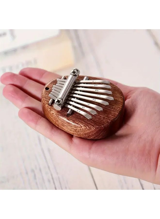 2 Sets 8 Key Pocket Piano Mini Keyboard Portable Recycled Wood Music Gift - Image 1