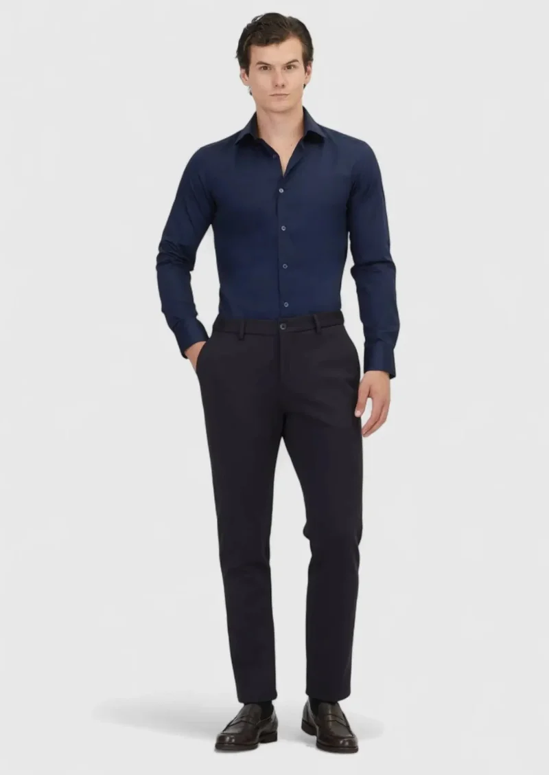 رامسي بنطال رياضي محبوك باللون الأزرق الداكن بقصة مريحة