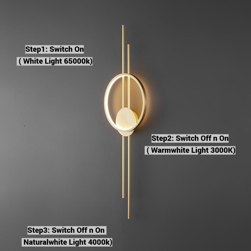 FILLISKA Led Wall Highlighter Light, 3-in-1 Colour Changing, Luxurious Wall Decor (12 Watt Acoustic Gold) - Image 3