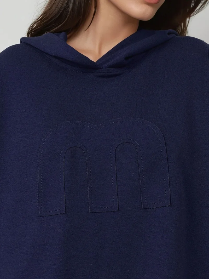 زوبعة طقم قطعتين واسع بخصر عالٍ وغطاء رأس