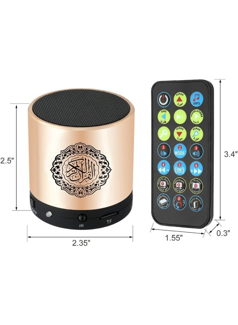 Siruiku Remote Control Speaker Portable Quran Speaker MP3 Player 8GB TF FM Quran USB Rechargeable Speaker, Secure Digital, Micro SD Black - Image 5