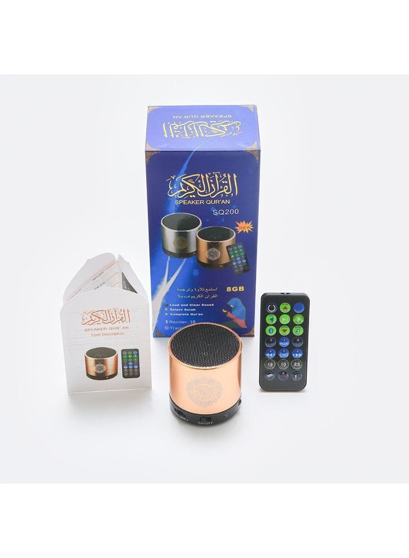 Siruiku Remote Control Speaker Portable Quran Speaker MP3 Player 8GB TF FM Quran USB Rechargeable Speaker, Secure Digital, Micro SD Black - Image 2