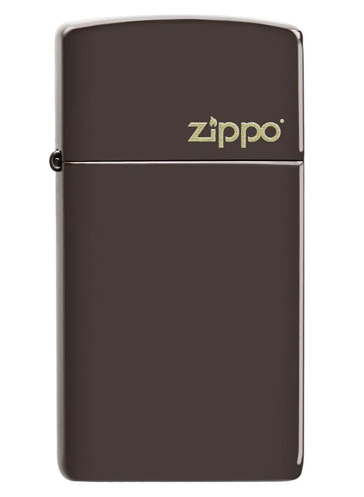 Zippo 49266Zl Slim Brown Zippo Logo Brown Windproof Lighter - Image 2