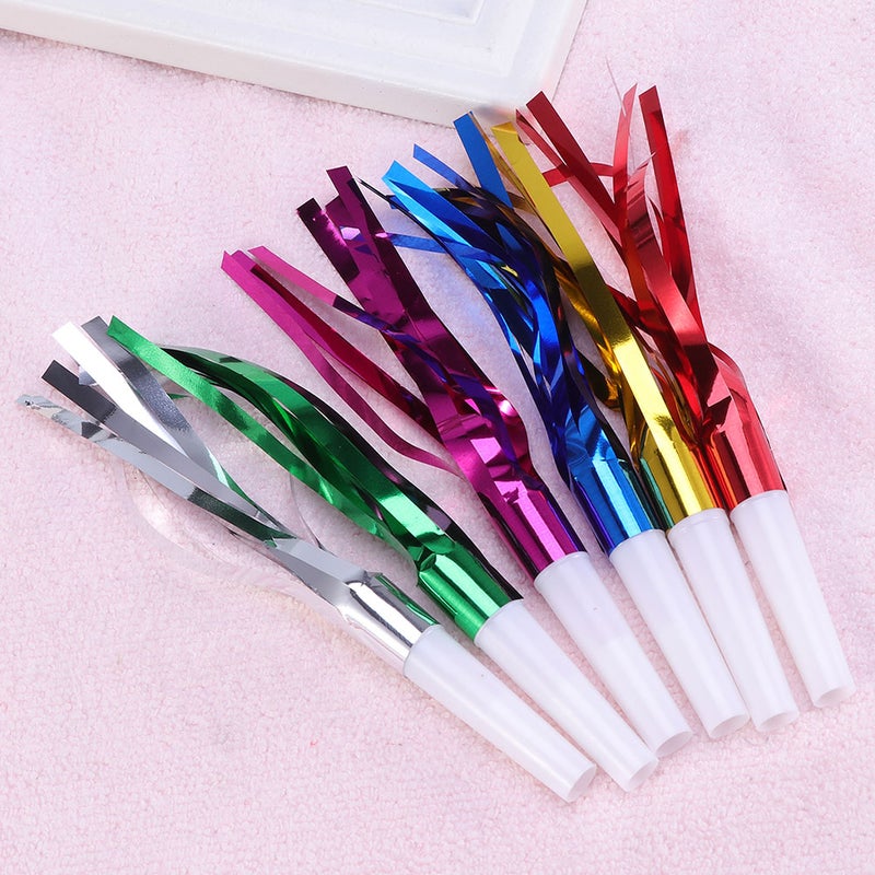 84 pcs Filament Whistles Kids Noise Makers Cheering Props Kids Playing Whistle for Birthday Halloween (Random Color) - Image 1