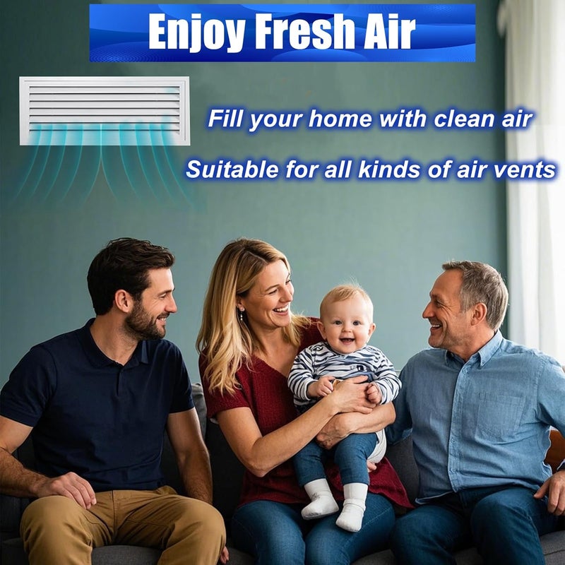 SUCOHANS لفة مرشحات فتحات التهوية، 12 × 120 بوصة، مرشحات هواء مقطوعة حسب الحجم مع 66 قطعة من الفيلكرو (50+ مرشحًا)، مادة مرشح تهوية ثلاثية الترشيح MERV 8 للأرضيات المنزلية، الأسقف، أنظمة التدفئة والتهوية وتكييف الهواء، المكيفات، الشبكات (12 × 120 بوصة) - Image 5