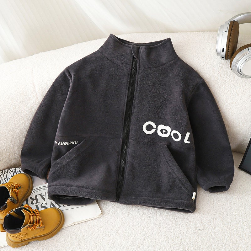 Autumn Austrian Velvet Kidsren'S Jacket New Double-Sided Thickeneded Medium And Large Kidsren'S Tops Winter Stand-Up Collar Long-Sleeved Outer Wear Kidsren'S Clothing - Image 5