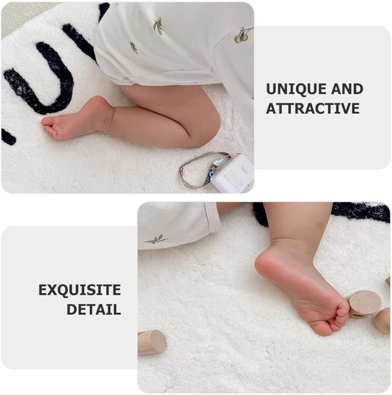 سجادة منطقة دائرية غير قابلة للانزلاق من الأبجدية - سجادة لعب تعليمية لغرفة نوم الأولاد - Image 4