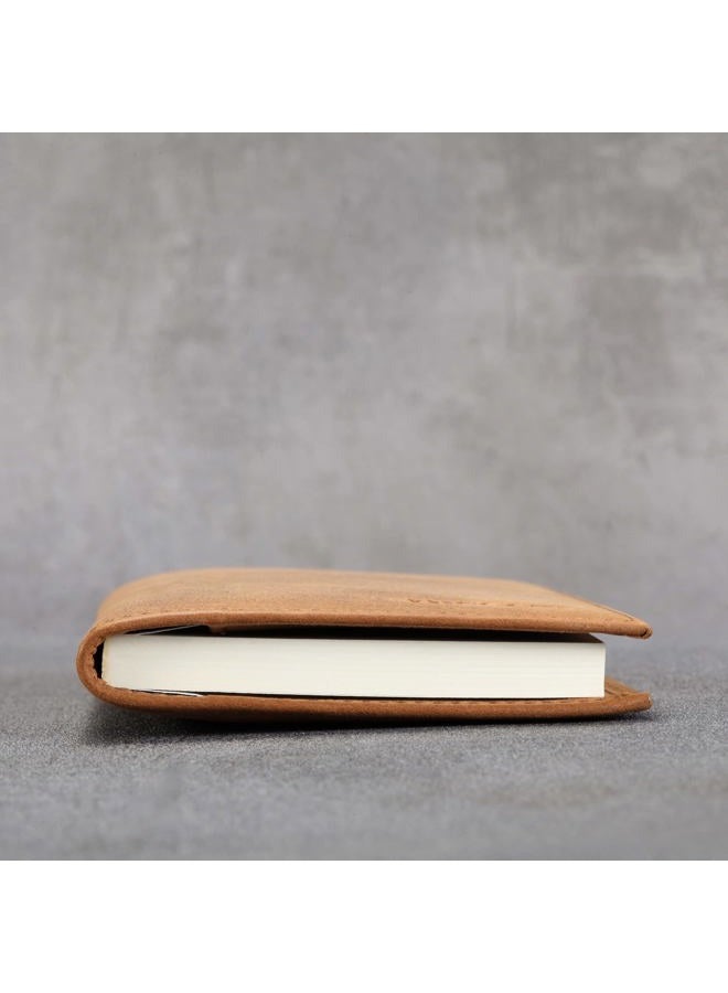 HISCOW Minimalist Checkbook Cover - Full Grain Leather (Vintage Brown) - Image 3