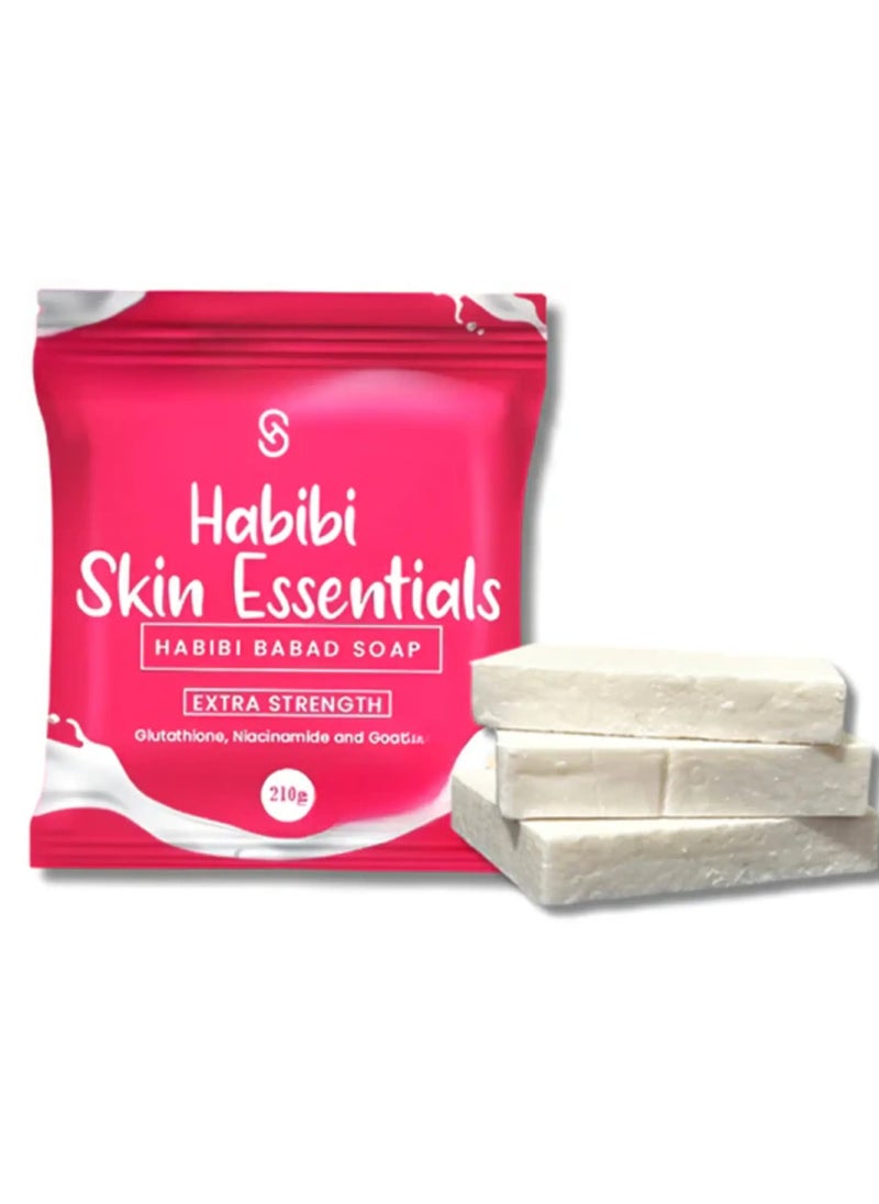 HABIBI Habibi Skin Essentials Babad Soap | Extra Strength | Glutathione, Niacinamide & Goat Milk | 210g 