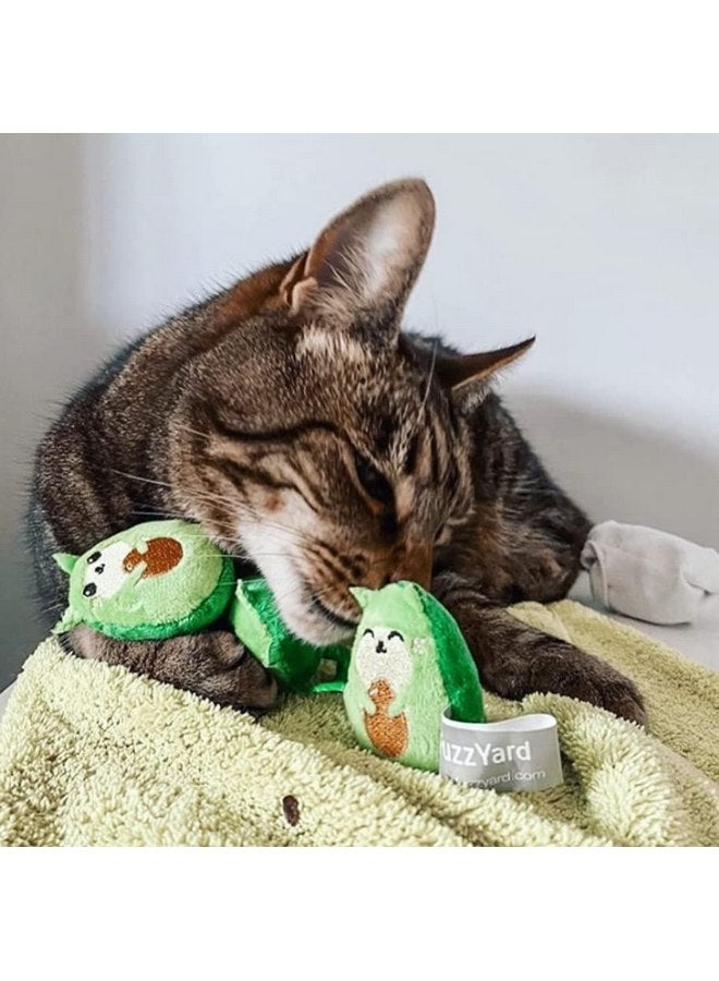 Fuzzyard Crinkle Plush Cat Toy with String and Catnip Inside (Avocatos) - Image 3