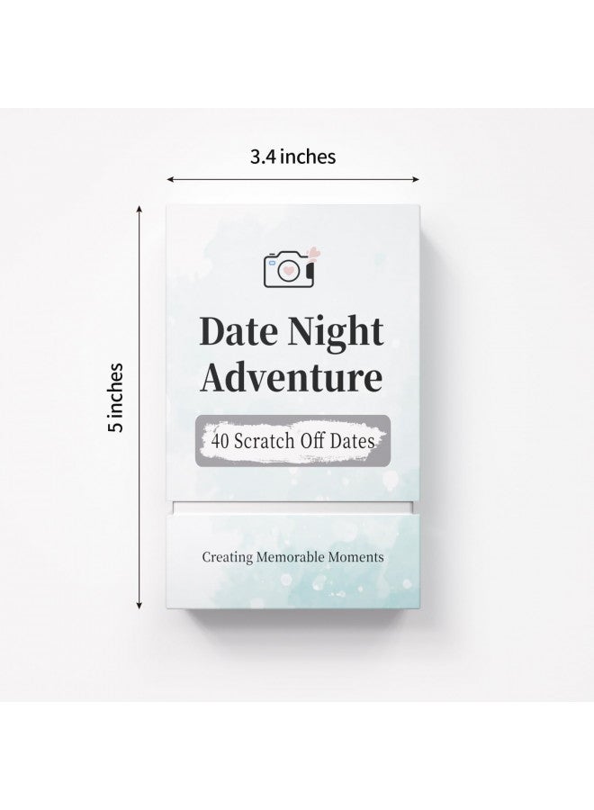 Tryuunion Tryuunion 40 Date Ideas for Couples Date Night - Unique Scratch Off Date Night Card Games, Gifts for Boyfriend - Romantic Newlywed and Wedding Anniversary Couples Gifts for Him, Husband or Wife  - Image 1