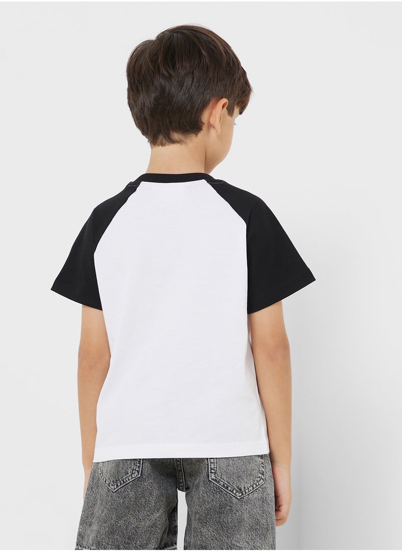 HUGO Kids Logo Color Block T-Shirt  - Image 2
