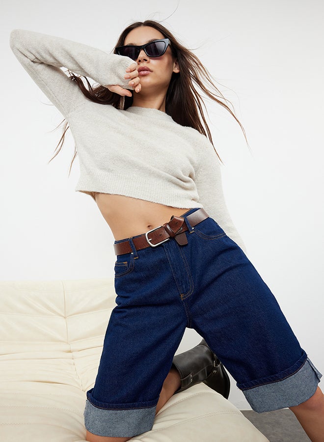 trendyol Stone Crop Soft Textured Knitwear Sweater TWOAW23KZ00730 - Image 1
