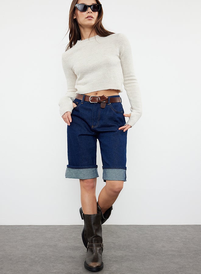 trendyol Stone Crop Soft Textured Knitwear Sweater TWOAW23KZ00730 - Image 2