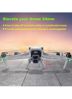 سيوسي قوائم هبوط قابلة للطي لـ DJI Air 3، تمديد ارتفاع هبوط الترقية، متوافقة مع طائرة الدرون الريموت كنترول DJI Air 3.  - Image 3