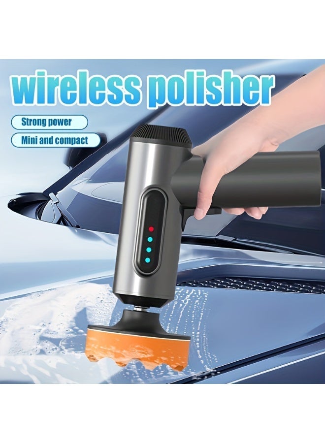 آلة تلميع السيارات اللاسلكية بشاشة رقمية - أداة تلميع وتلميع كهربائية صغيرة لإصلاح الخدوش، مناسبة لجمال السيارة، آلة تلميع السيارات، آلة التلميع والتلميع، ملمعات للمركبات، مجموعة تلميع السيارات، آلة تلميع السيارات، معدات العناية بالسيارات، التفاصيل الآلية، أداة خفيفة الوزن، ملمع محمول، بنية متينة، عملية سلسة، أداة تطبيق الشمع، العناية بالسيارات في المنزل، ميكانيكا السيارات - Image 1