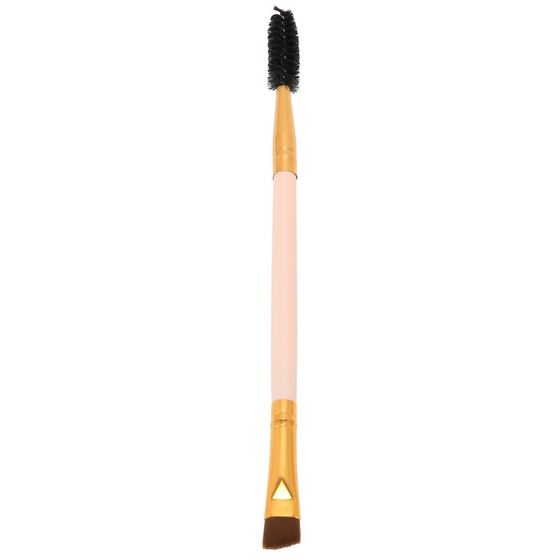 Double Ended Eyebrow Eyelash Brush Angled Brow Brush Eyebrow Makeup Cosmetic BrushPink - Image 5