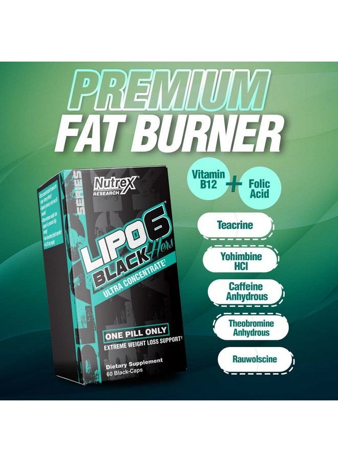 Nutrex Research Nutrex Research Lipo-6 Black Hers Ultra Concentrate Pills For Women Metabolism Booster 60 Diet Pills - 1 Count  - Image 4