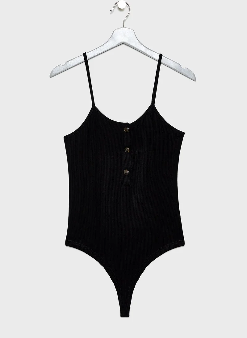 Ginger Ribbed Button Front Body