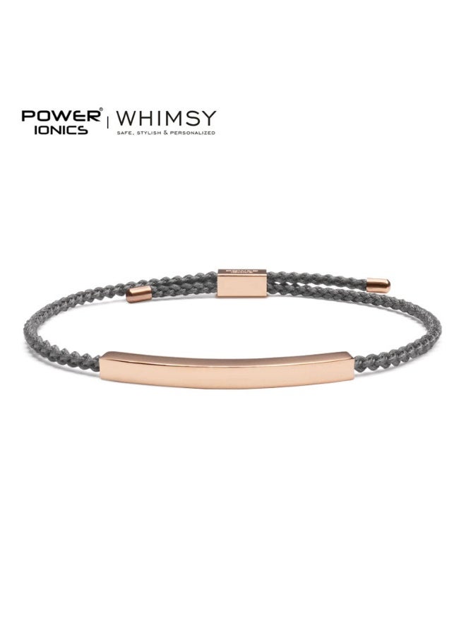 POWER IONICS Pine Luxury Versatile 18K Rose Gold Commemorative Bracelet - For Both Men and Women - Couple's Red String - Image 1