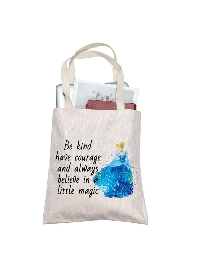 TOBGBE Fairy Tales Makeup Bag Fairy Princess Quotes Gift Fairy Princess Cosmetic Bag for Women (little magic Tote)  - Image 1