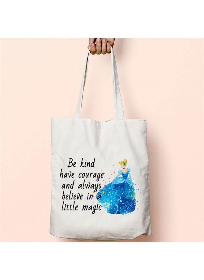 TOBGBE Fairy Tales Makeup Bag Fairy Princess Quotes Gift Fairy Princess Cosmetic Bag for Women (little magic Tote)  - Image 4