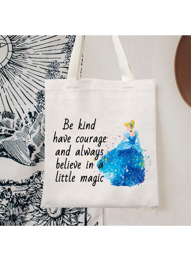 TOBGBE Fairy Tales Makeup Bag Fairy Princess Quotes Gift Fairy Princess Cosmetic Bag for Women (little magic Tote)  - Image 3