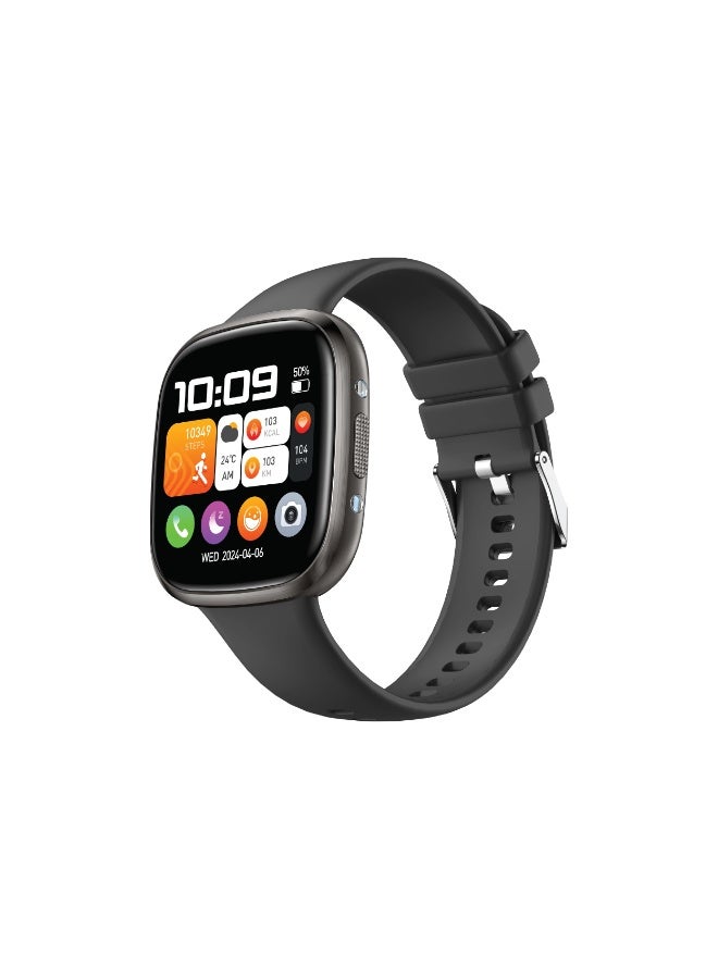 AcceOn Aether X ACC-SWM1 Smart Watch – 1.72" HD Display, Bluetooth Calling, IP68 Waterproof, Sports & Health Tracking, Long Standby – Includes Extra Metal Strap – Black - Image 1