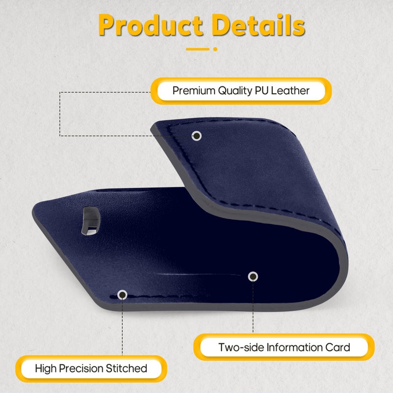 Travelambo Luggage Tags for Suitcases Faux Leather Privacy Protection 2 Pack Bag Tags Travel Accessories Essential, Deep Blue - Image 4