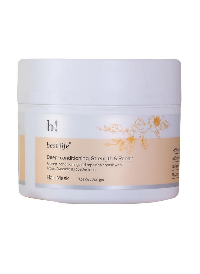 Best Life Deepconditioning Strength And Repair Hair Mask With Argan Oil Shea Butter & 9 More Botanicals For Achieving Stronger Healthier And More Radiant Hair(300Ml)  - Image 1