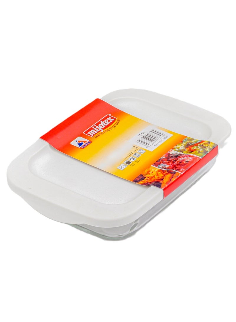 MIJOTEX Set of 4 rectangular glass baking trays with lids - Image 2