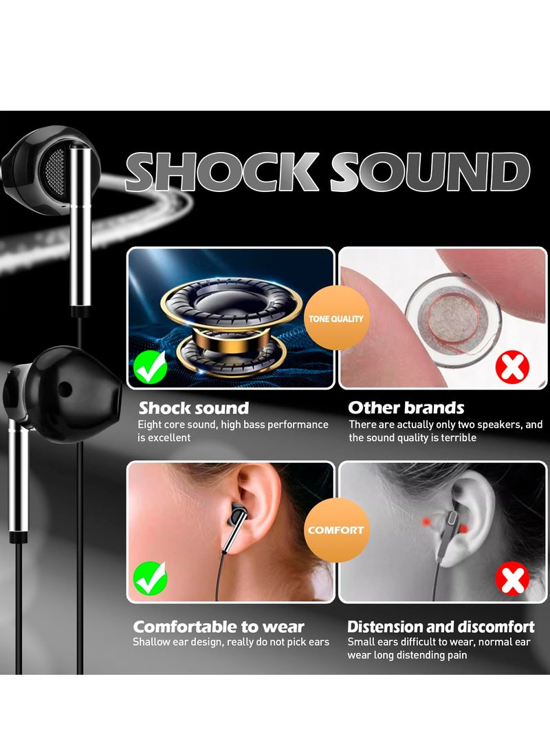 SYOSI - USB C Headphones for Samsung Galaxy S23 S22 S21 Ultra,Compatible with iPhone 15 Pro Max Plus, Wired Earbuds with Mic, Noise Isolation Type C Earphones for Google Pixel - Image 1