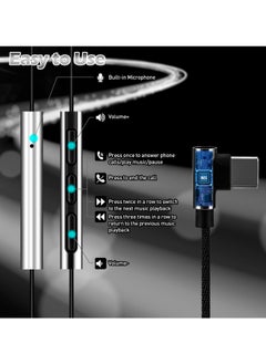USB C Headphones for Samsung Galaxy S23 S22 S21 Ultra,Compatible with iPhone 15 Pro Max Plus, Wired Earbuds with Mic, Noise Isolation Type C Earphones for Google Pixel